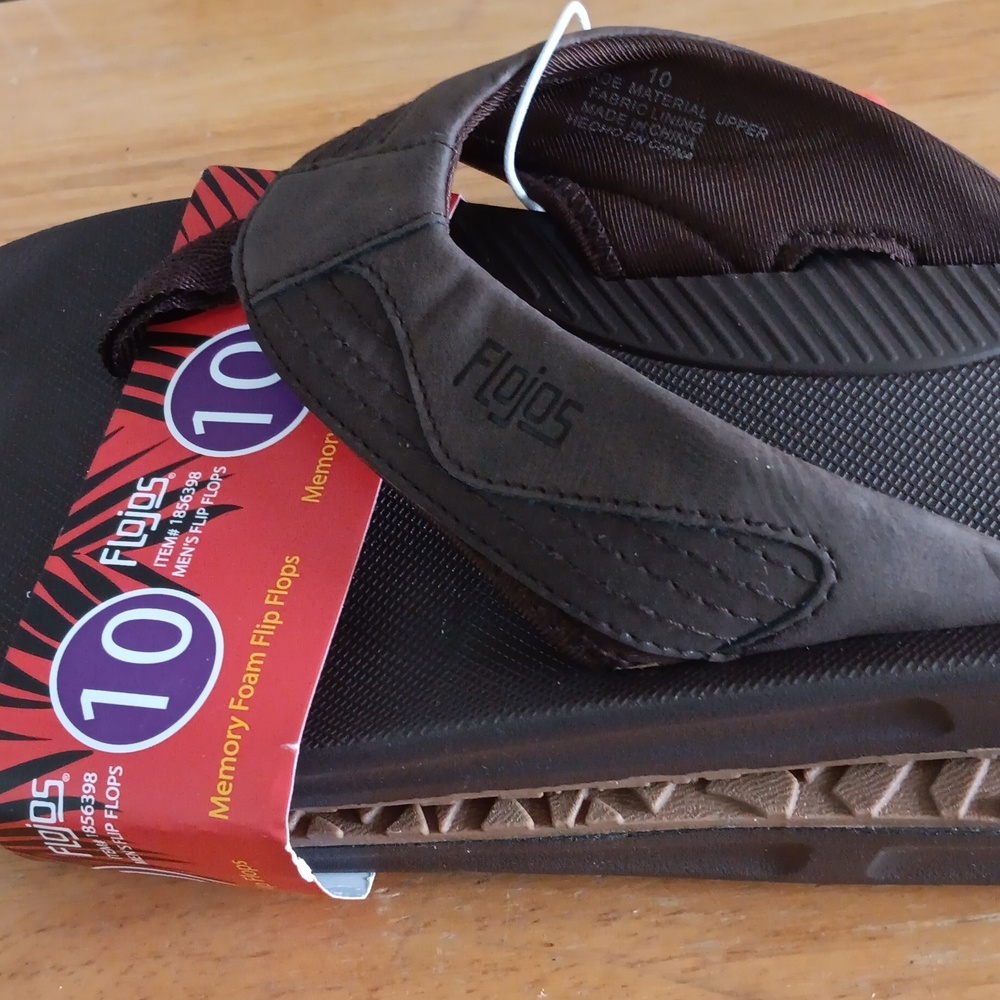 Flojos Brown Men's Sandals Size 10 New - Picture 3 of 4